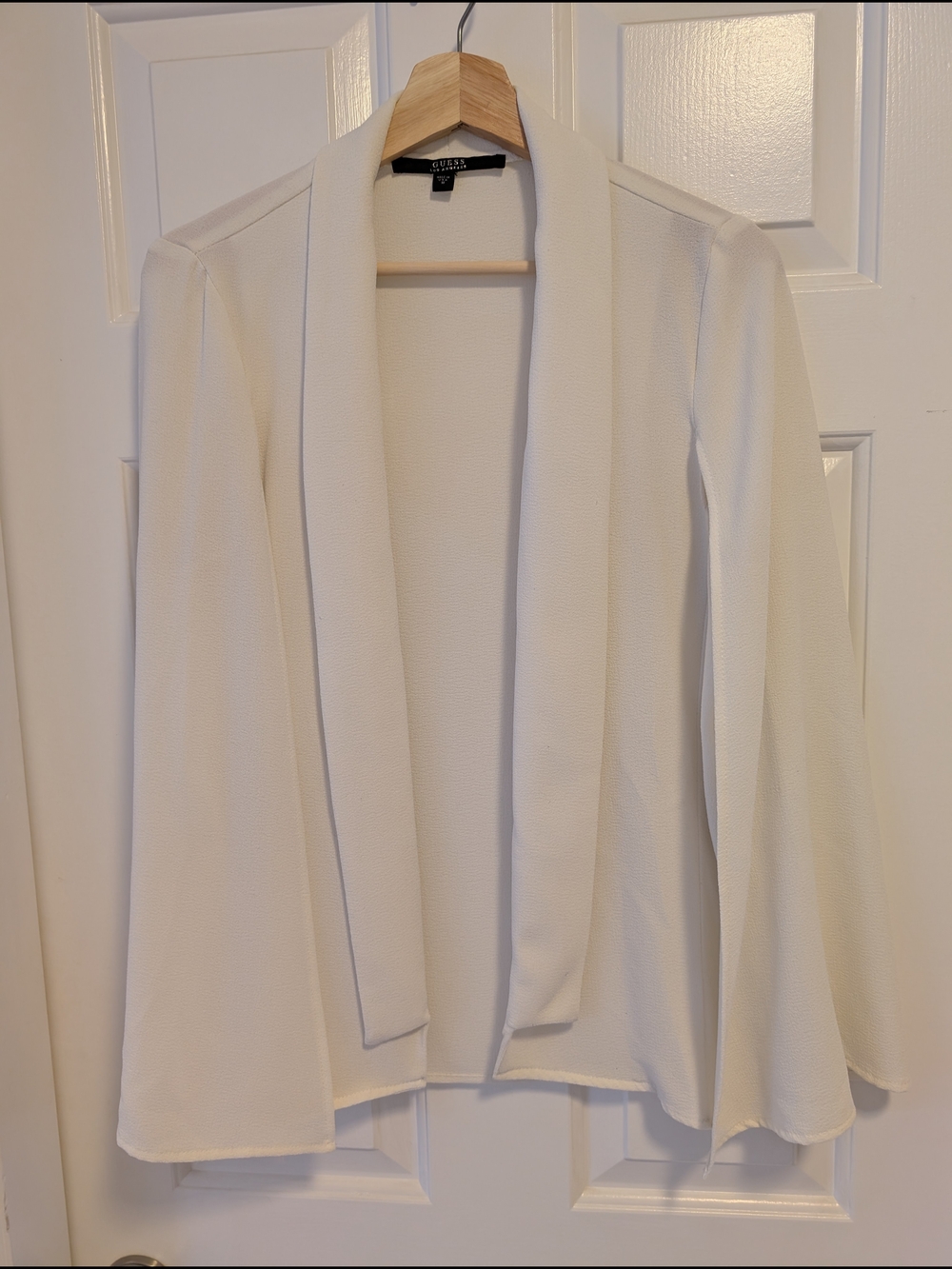 Guess White Open-Front Women's Cape/Blazer/Jacket